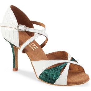 Rummos Elite Paloma Wit-Groene Dames Dansschoenen