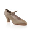 Capezio Student Footlight 650 character dansschoenen beige lederen zool