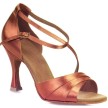 Rummos R304 048 bronskleurige Dames dansschoenen met diagonaal wreef bandje - satijn