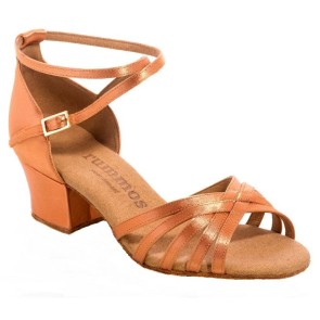 Rummos R332 Dark Tan Satijn  Latin schoenen