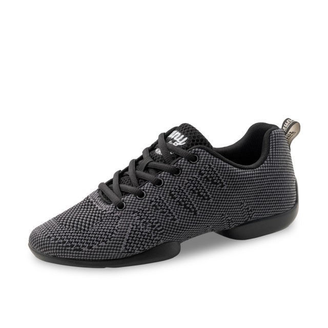 Suny Anna Kern 4050 Knit zwart-grijs Heren Danssneakers met Splitzool